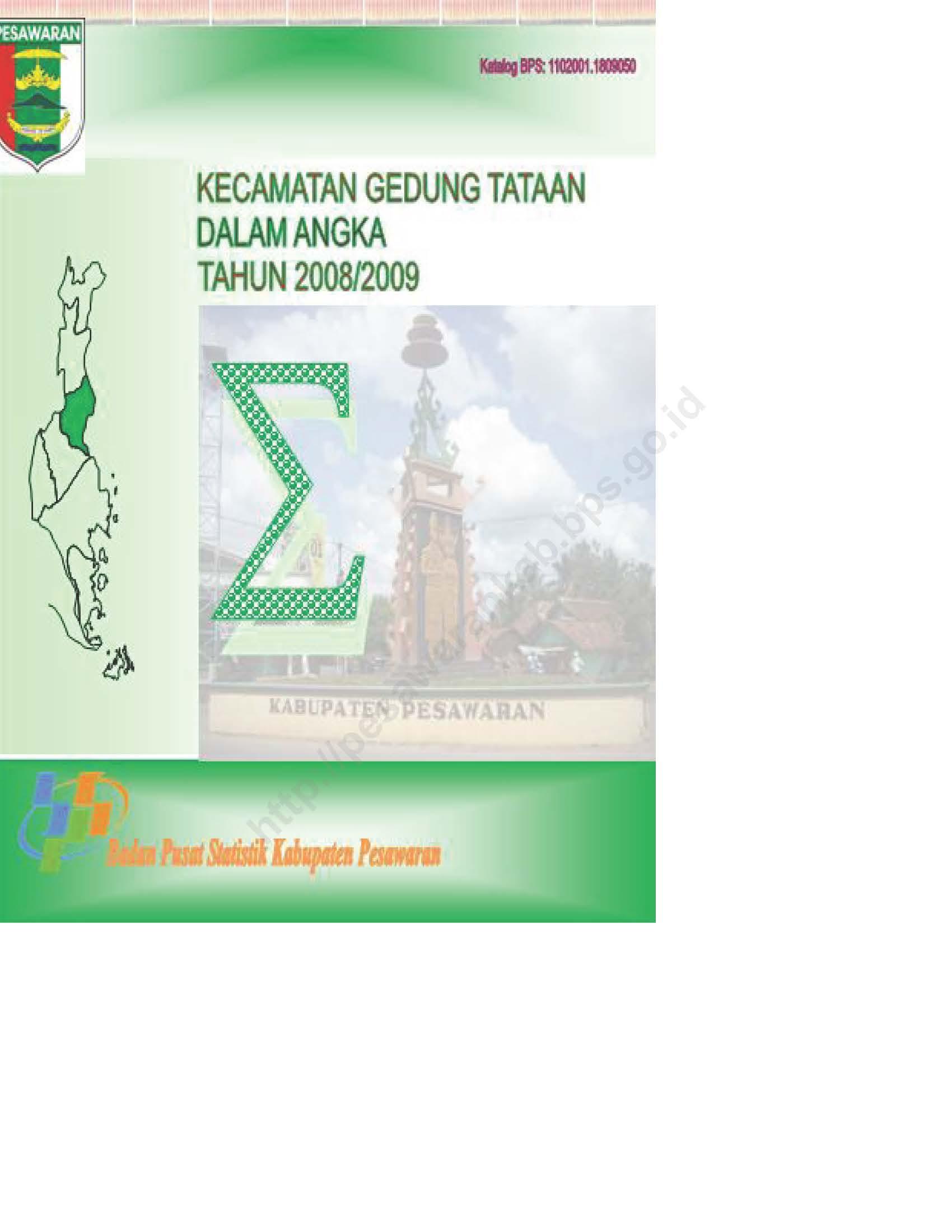 Kecamatan Gedung Tataan dalam angka 2009