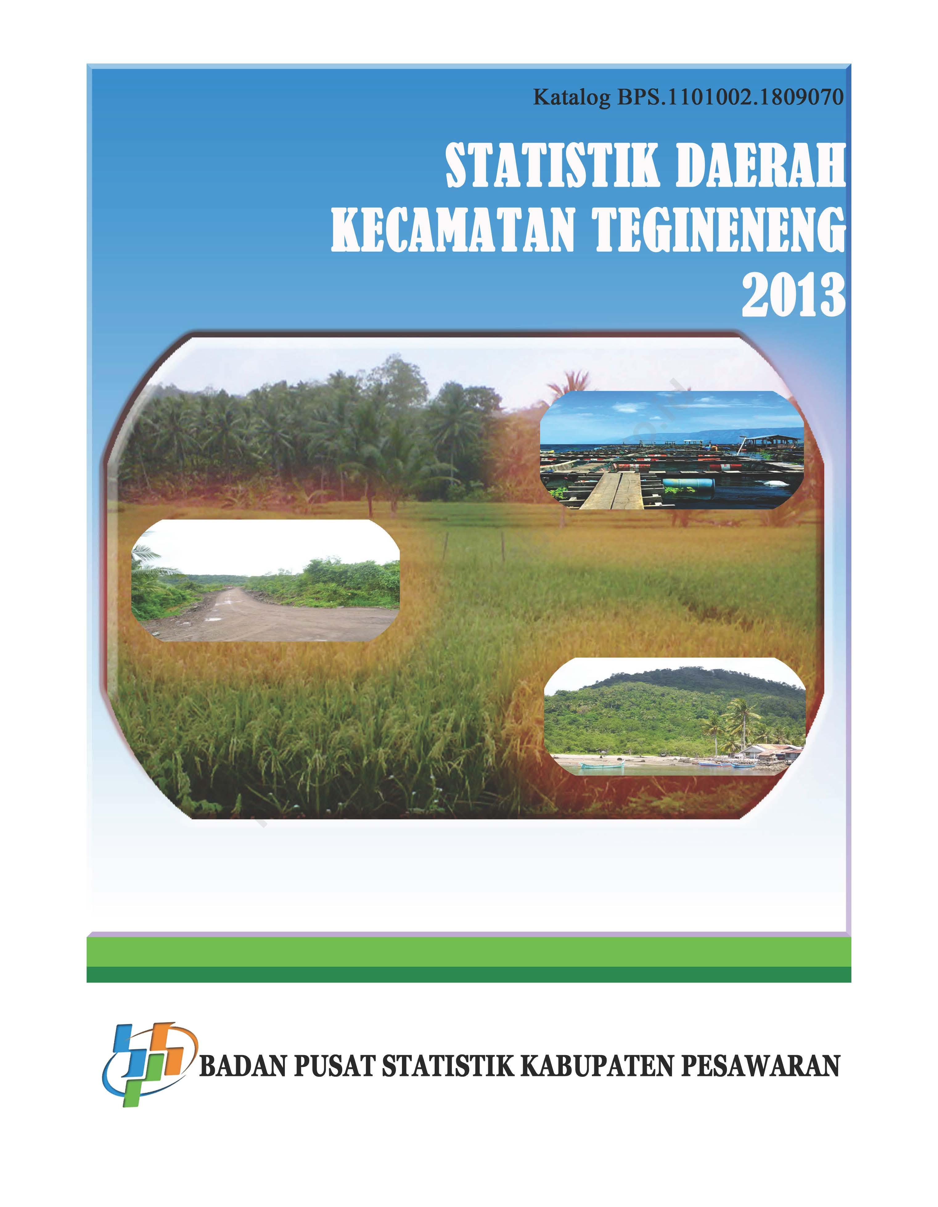 Statistik Daerah Kecamatan Tegineneng 2013