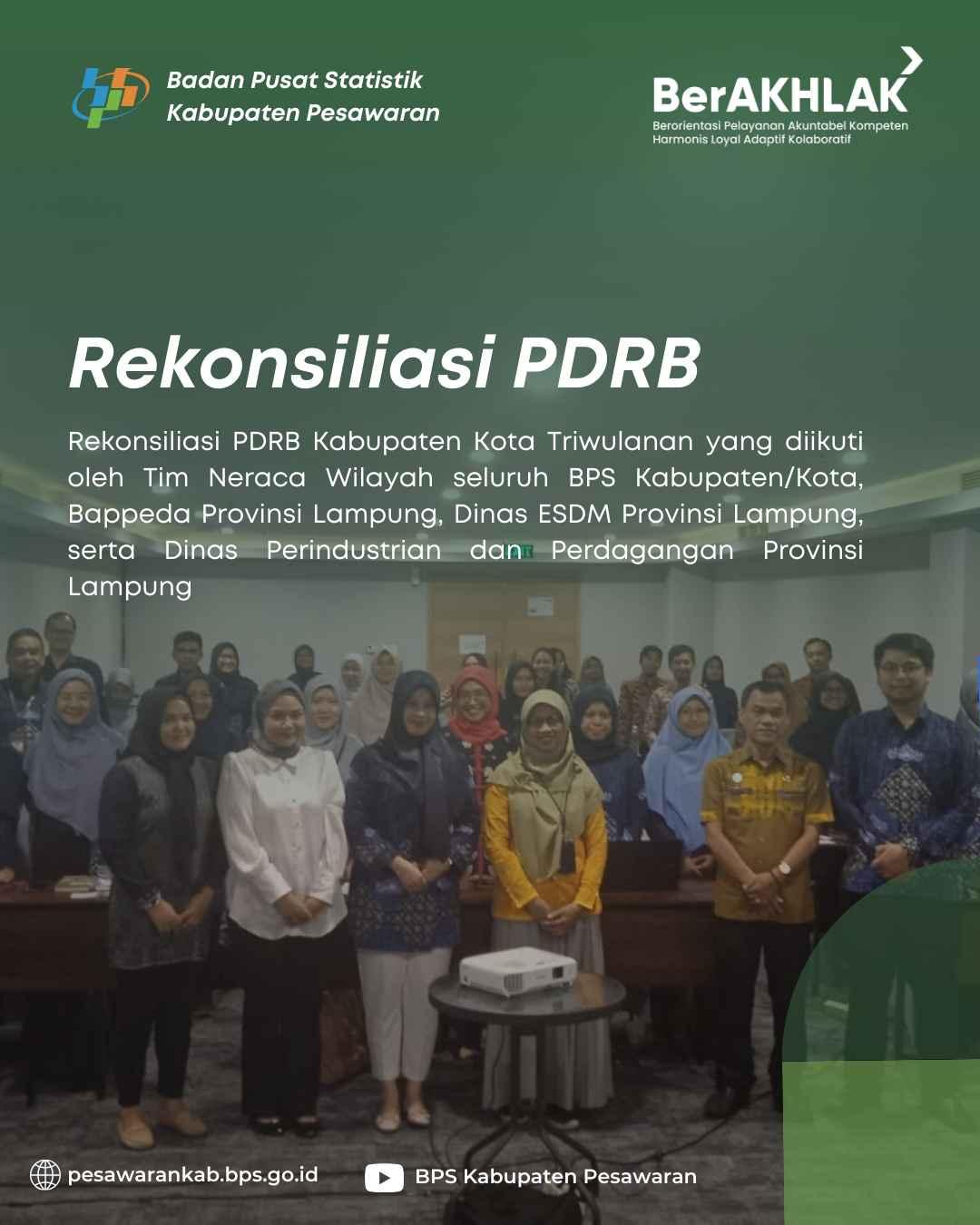 Rekonsiliasi PDRB Kabupaten/Kota di Provinsi Lampung Triwulan I, II, III Tahun 2023