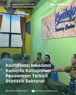 Koordinasi BPS bersama Dinas Kominfo Terkait Statistik Sektoral